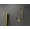Mexen Velar Duo drzwi prysznicowe rozsuwane 140 cm, szron, złote - 871-140-000-32-50