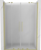 Mexen Velar Duo drzwi prysznicowe rozsuwane 150 cm, szron, złote szczotkowane - 871-150-000-32-55