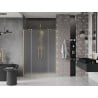 Mexen Velar Duo drzwi prysznicowe rozsuwane 160 cm, szron, złote szczotkowane - 871-160-000-32-55