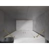 Mexen Velar Duo porte de douche coulissantes 140 cm, givré, or brossé - 871-140-000-32-55