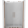 Mexen Velar Duo porte de douche coulissantes 160 cm, givré, or rose - 871-160-000-32-60