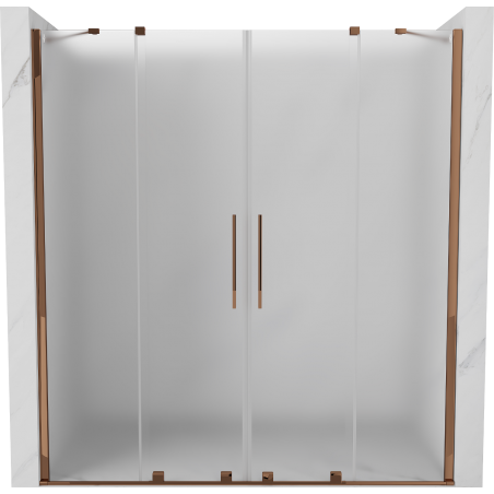 Mexen Velar Duo porte de douche coulissante 170 cm, givre, or rose - 871-170-000-32-60