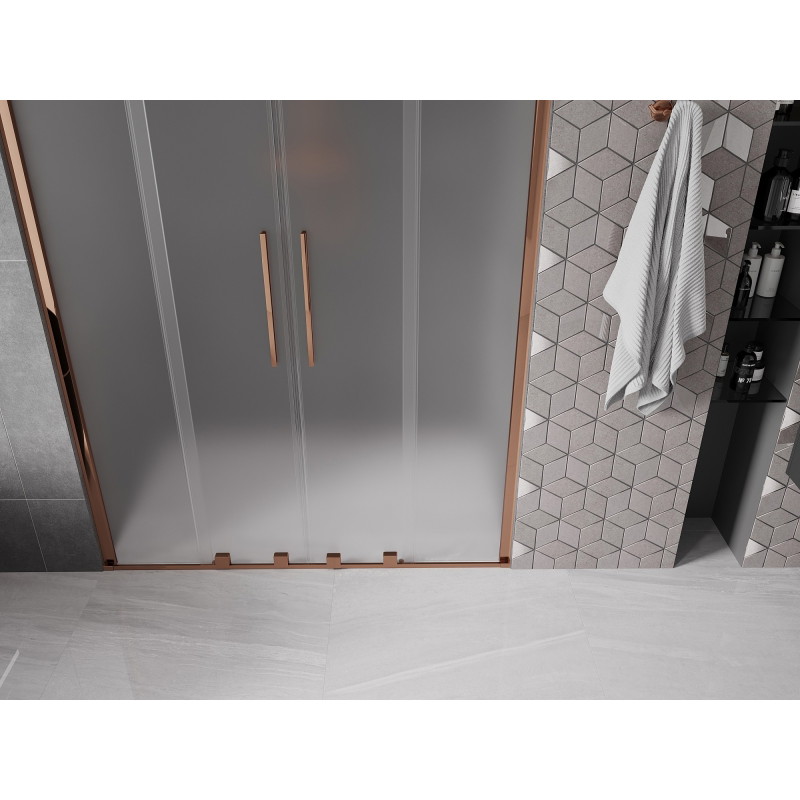 Mexen Velar Duo liuguksed dušile 160 cm, härmatis, roosa kuld - 871-160-000-32-60