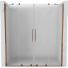 Mexen Velar Duo Schiebetüren 200 cm, Eisglas, Roségold - 871-200-000-32-60