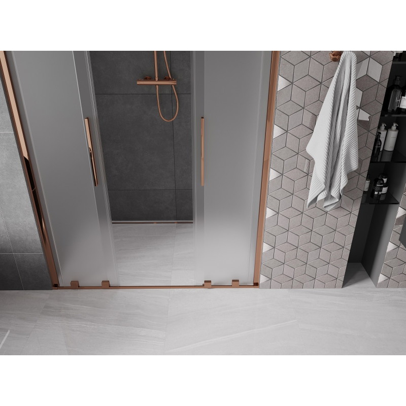 Mexen Velar Duo liuguksed dušile 160 cm, härmatis, roosa kuld - 871-160-000-32-60