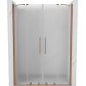 Mexen Velar Duo puertas de ducha correderas 140 cm, escarcha, cobre cepillado - 871-140-000-32-65