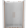 Mexen Velar Duo sliding shower doors 160 cm, frost, brushed copper - 871-160-000-32-65