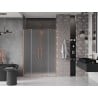 Mexen Velar Duo sliding shower doors 160 cm, frost, brushed copper - 871-160-000-32-65