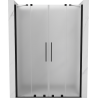 Mexen Velar Duo portes de douche coulissantes 150 cm, givré, noir - 871-150-000-32-70