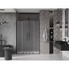 Mexen Velar Duo drzwi prysznicowe rozsuwane 150 cm, szron, czarne - 871-150-000-32-70