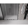 Mexen Velar Duo drzwi prysznicowe rozsuwane 140 cm, szron, czarne - 871-140-000-32-70