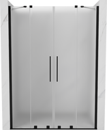 Mexen Velar Duo drzwi prysznicowe rozsuwane 160 cm, szron, czarne - 871-160-000-32-70