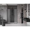 Mexen Velar Duo portes de douche coulissantes 150 cm, givré, noir - 871-150-000-32-70