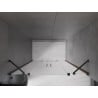 Mexen Velar Duo drzwi prysznicowe rozsuwane 140 cm, szron, czarne - 871-140-000-32-70