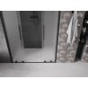 Mexen Velar Duo drzwi prysznicowe rozsuwane 140 cm, szron, czarne - 871-140-000-32-70