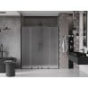 Mexen Velar Duo drzwi prysznicowe rozsuwane 200 cm, szron, czarne - 871-200-000-32-70