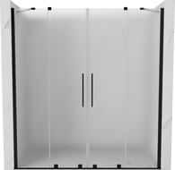 Mexen Velar Duo klizna vrata za tuš, 170 cm, mat, crne - 871-170-000-32-70