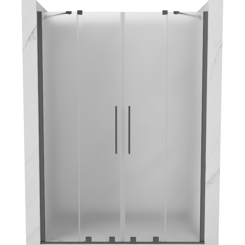 Mexen Velar Duo portas de duche deslizantes 150 cm, fosco, metal pistola - 871-150-000-32-95