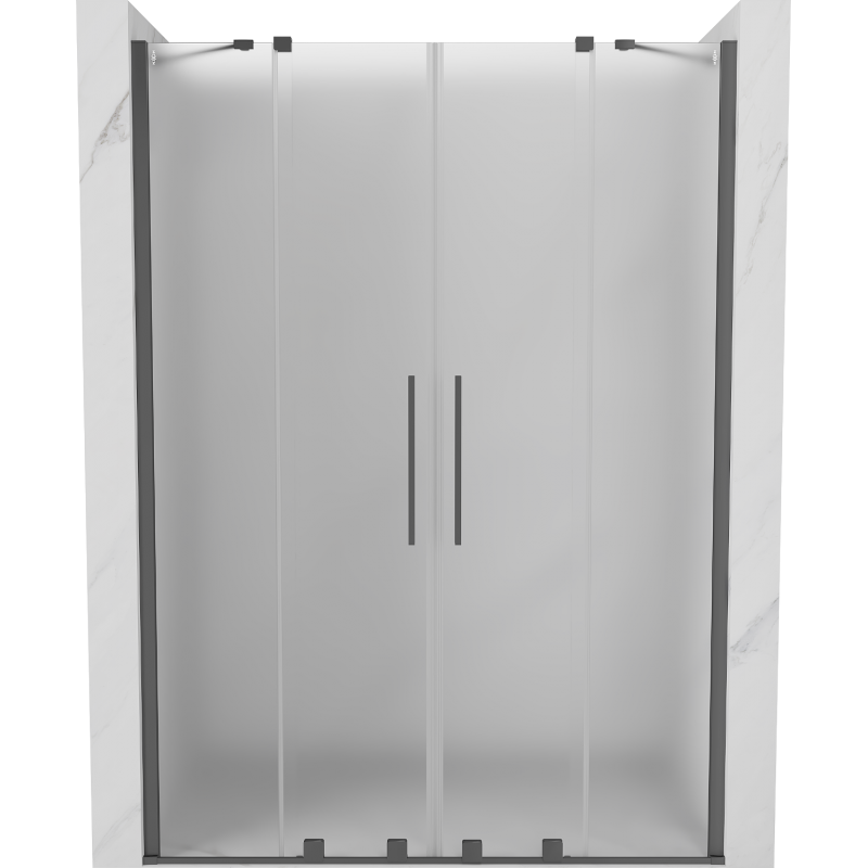 Mexen Velar Duo Schiebetüren 150 cm, matt, gun metal - 871-150-000-32-95
