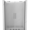 Mexen Velar Duo sliding shower door 160 cm, frost, gun metal - 871-160-000-32-95