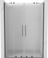 Mexen Velar Duo drzwi prysznicowe rozsuwane 160 cm, szron, gun metal - 871-160-000-32-95