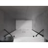 Mexen Velar Duo porte de douche coulissante 160 cm, givre, métal gun - 871-160-000-32-95