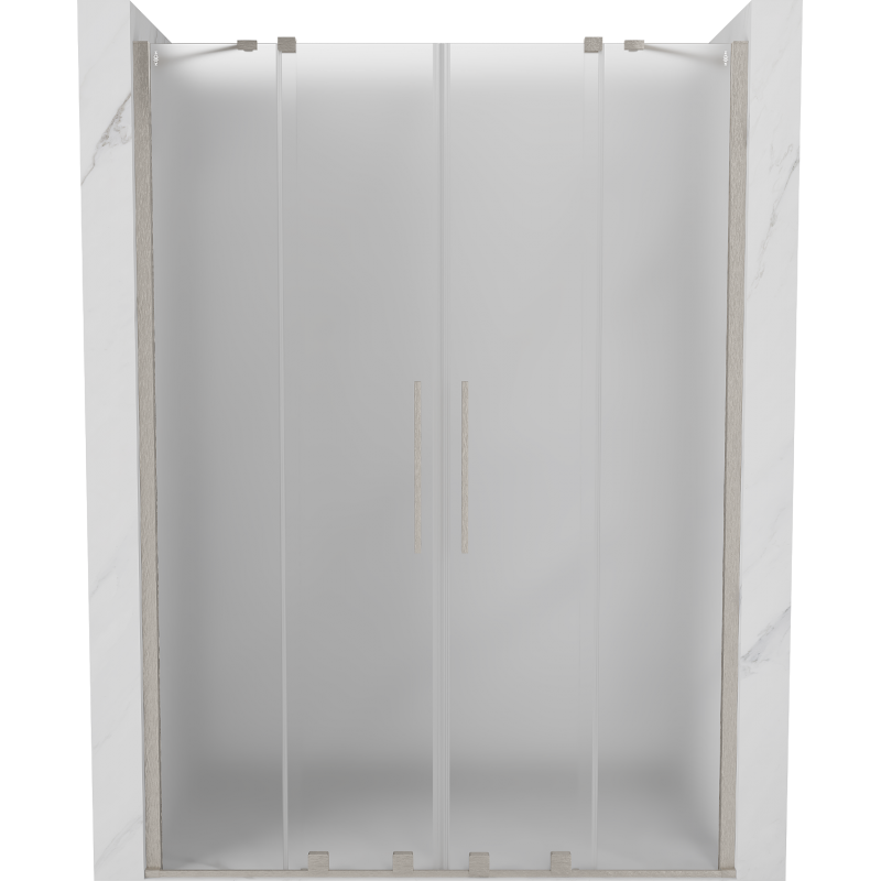 Mexen Velar Duo porte de douche coulissante 150 cm, givré, nickel brossé - 871-150-000-32-97
