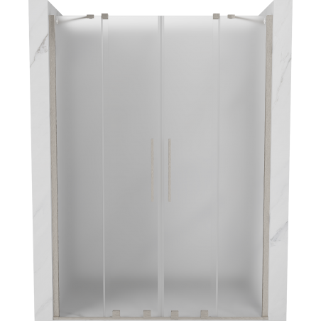 Mexen Velar Duo klizna tuš vrata 150 cm, mrazna, četkani nikal - 871-150-000-32-97