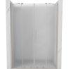 Mexen Velar Duo klizna tuš vrata 150 cm, mrazna, četkani nikal - 871-150-000-32-97