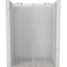 Mexen Velar Duo porte de douche coulissante 150 cm, givré, nickel brossé - 871-150-000-32-97