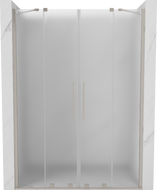 Mexen Velar Duo duschdörrar skjutbara 160 cm, frost, borstad nickel - 871-160-000-32-97