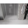 Mexen Velar Duo sliding shower door 150 cm, frosted, brushed nickel - 871-150-000-32-97