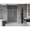 Mexen Velar Duo drzwi prysznicowe rozsuwane 160 cm, szron, nikiel szczotkowany - 871-160-000-32-97