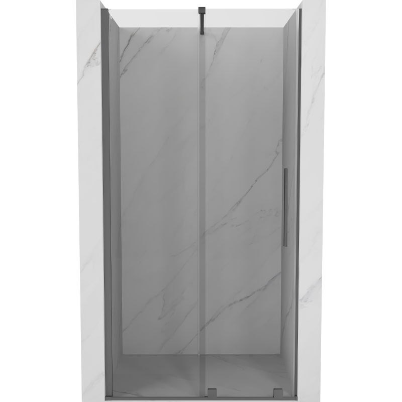 Mexen Velar Schiebetüren-Duschkabine 90 cm, transparent, Gun Metal - 871-090-000-01-95