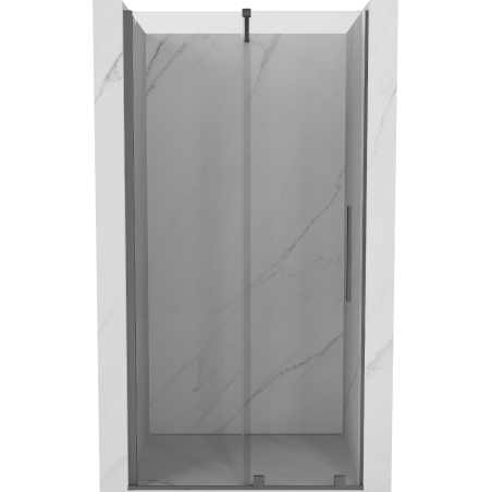 Mexen Velar Schiebetüren für Dusche 120 cm, transparent, Gun Metal - 871-120-000-01-95