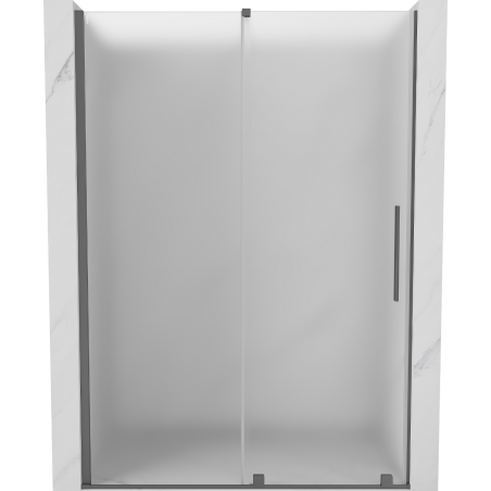 Mexen Velar drzwi prysznicowe rozsuwane 160 cm, szron, gun metal - 871-160-000-31-95
