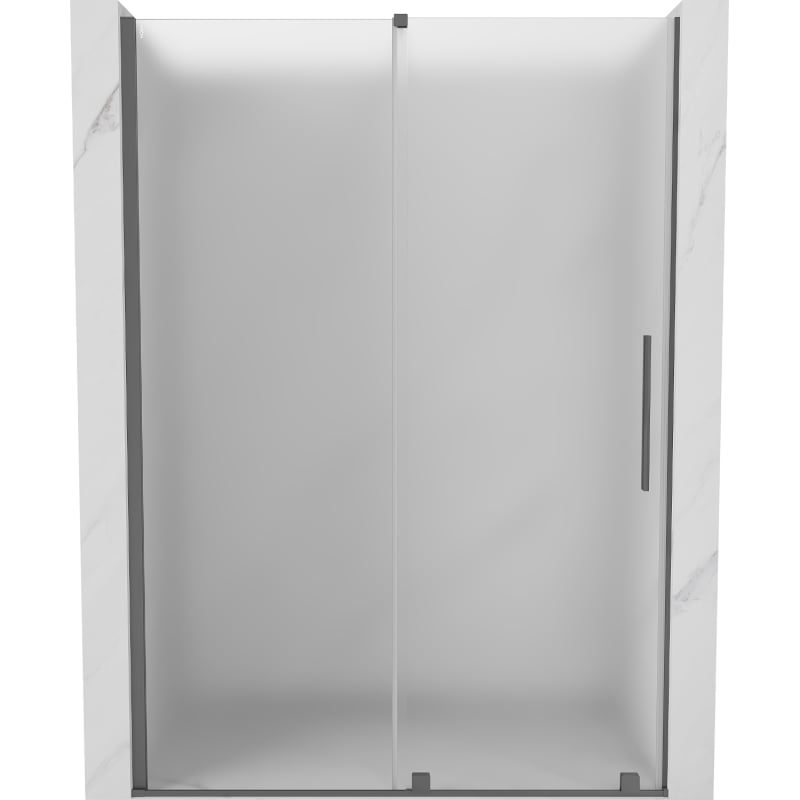 Mexen Velar klizna vrata s kliznim sustavom 150 cm, matirano staklo, pištolj metal - 871-150-000-31-95