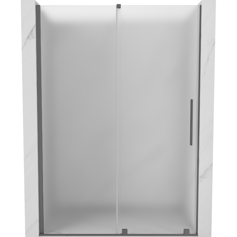 Mexen Velar bīdāmās dušas durvis 130 cm, matēts, gun metal - 871-130-000-31-95