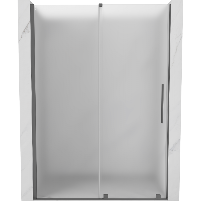 Mexen Velar drzwi prysznicowe rozsuwane 130 cm, szron, gun metal - 871-130-000-31-95