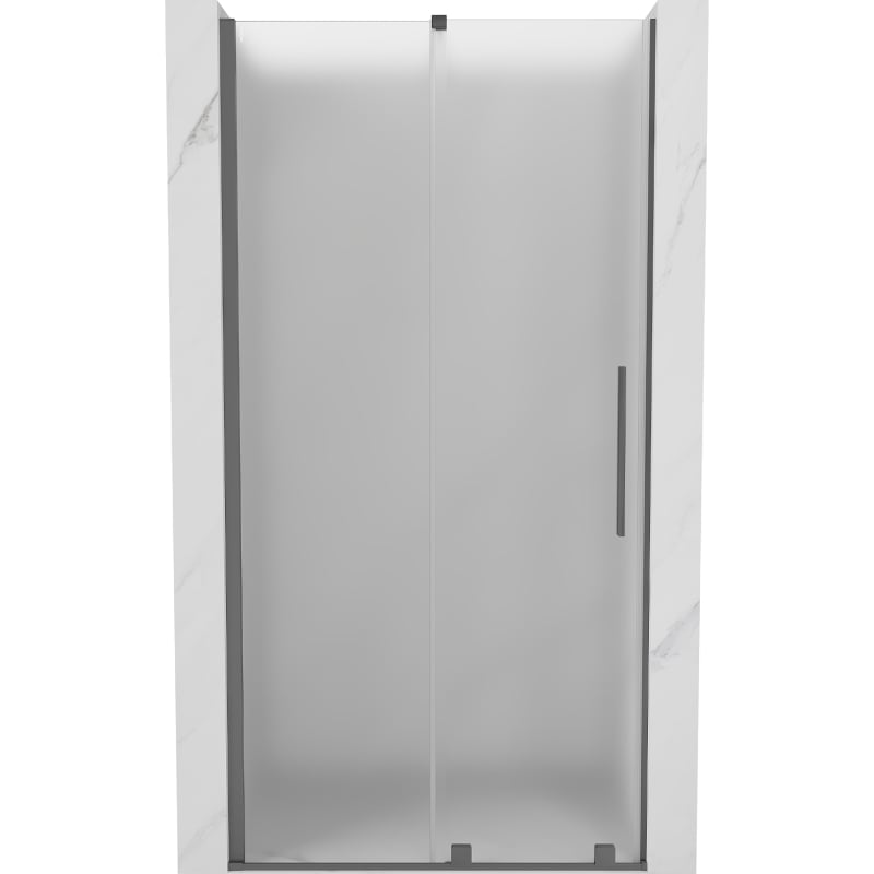 Mexen Velar klizna vrata za tuš od 120 cm, matirano staklo, gun metal - 871-120-000-31-95