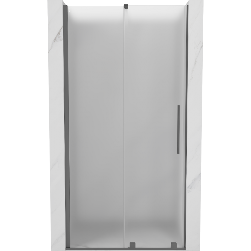 Mexen Velar Schiebetüren 120 cm, Mattglas, Gun Metal - 871-120-000-31-95