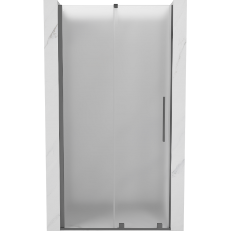Mexen Velar klizna vrata za tuš od 120 cm, matirano staklo, gun metal - 871-120-000-31-95