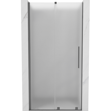 Mexen Velar sliding shower doors 90 cm, frost, gun metal - 871-090-000-31-95