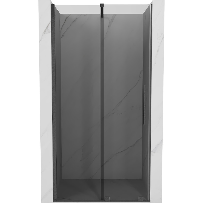 Mexen Velar puerta de ducha corredera de 90 cm, grafito, gris pistola cepillado - 871-090-000-41-66