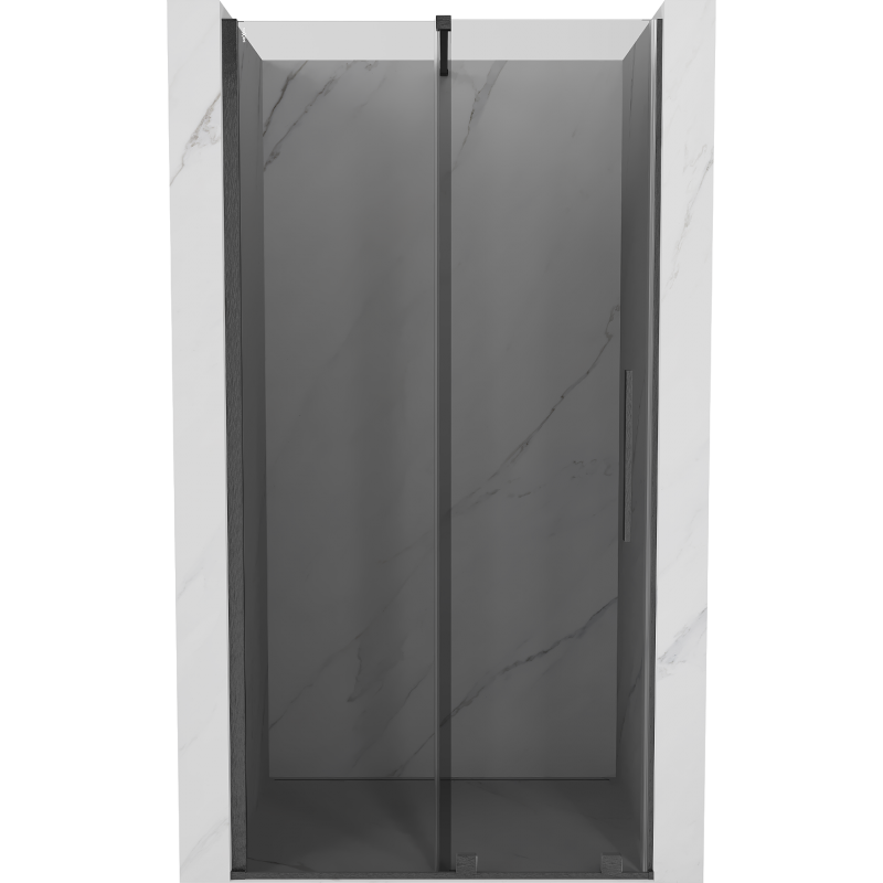 Mexen Velar puertas de ducha correderas 90 cm, grafito, gris arma cepillado - 871-090-000-41-66