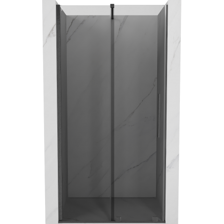 Mexen Velar puertas de ducha correderas 110 cm, grafito, gris metalizado cepillado - 871-110-000-41-66