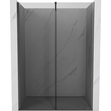 Mexen Velar portes de douche coulissantes 140 cm, graphite, gris canon brossé - 871-140-000-41-66