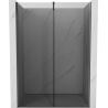 Mexen Velar 150 cm Sliding Shower Door, Graphite, Brushed Gun Gray - 871-150-000-41-66
