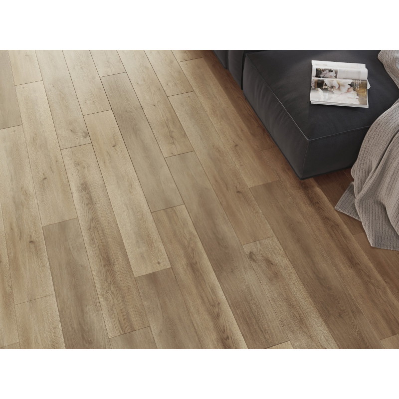 Mexen Spirit Lake vzorec vinilnih plošč SPC 6,5 mm, podloga IXPE 1,5 mm, 4 V-reža, hrast - F1001-S