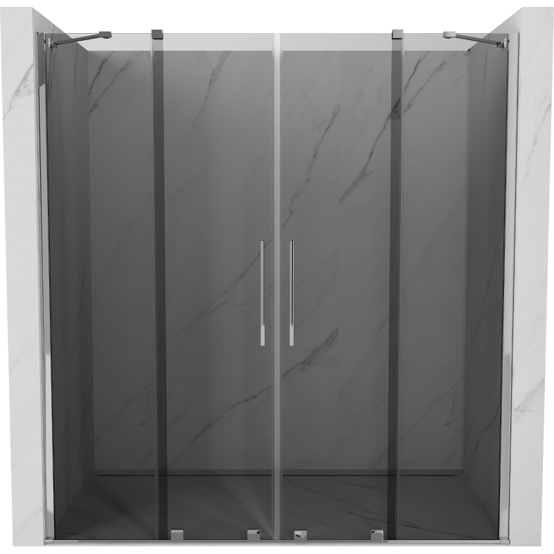 Mexen Velar Duo sliding shower doors 180 cm, graphite, chrome - 871-180-000-42-01